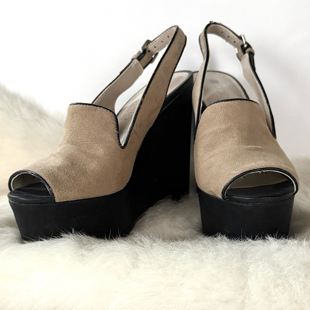 Dolcetta by Dolce Vita Platform Slingback Tan Wedge Sandals
